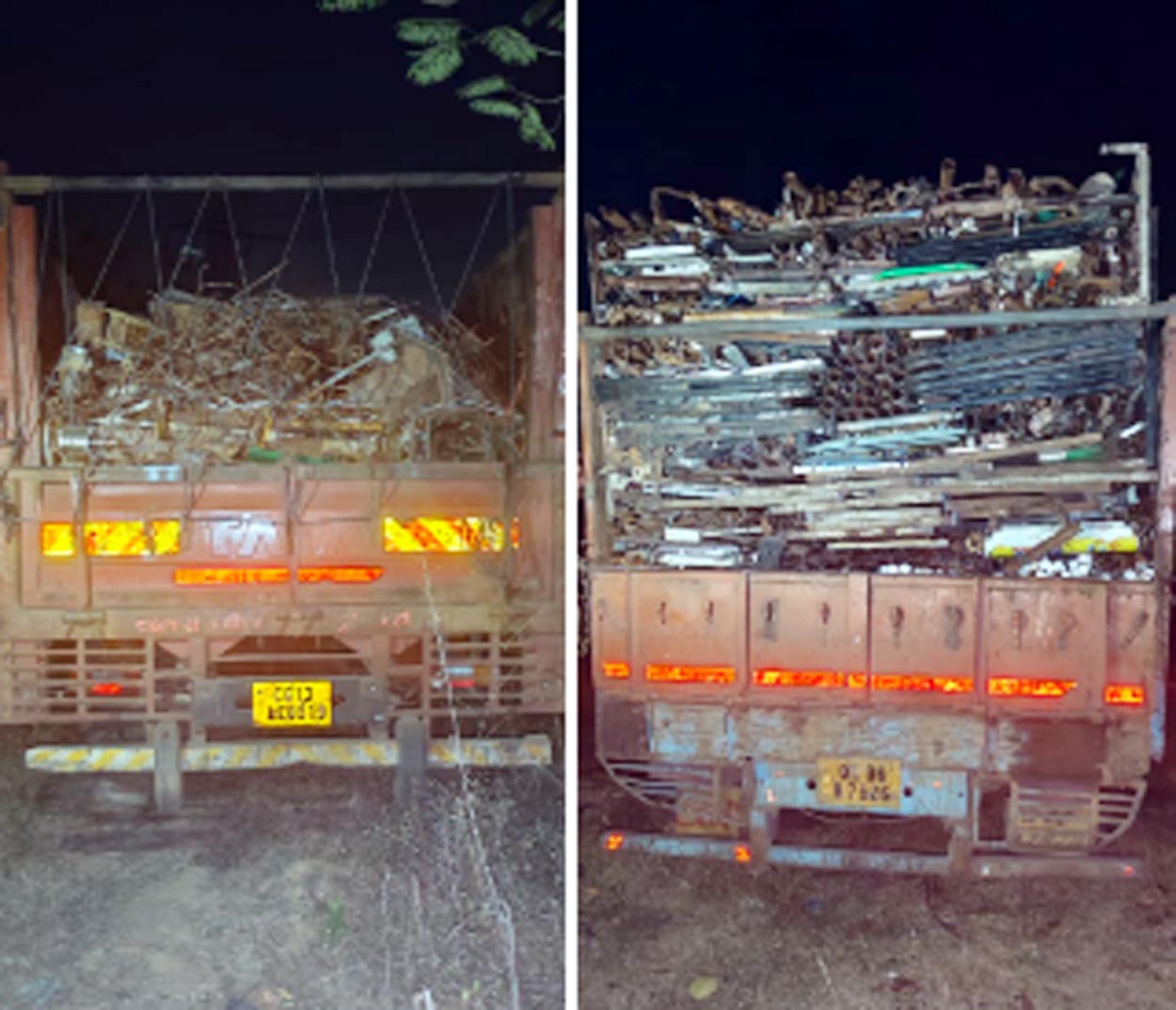 रायगढ़ पुलिस का “ऑपरेशन प्रहार” : खरसिया में अवैध कबाड़ से भरे ट्रक व माजदा पर कार्रवाई