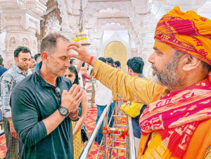 Lucknow Super Giants team in Ayodhya