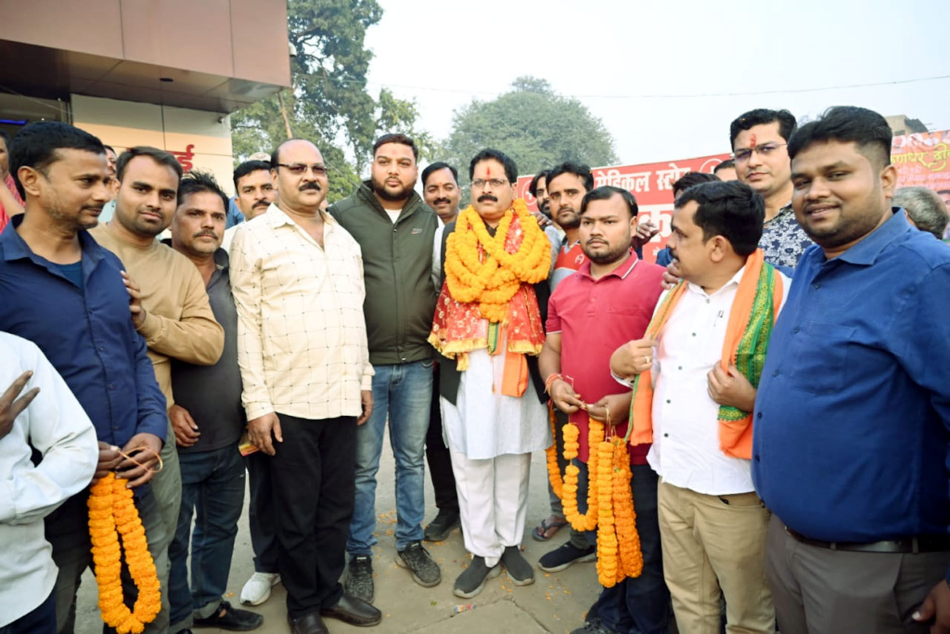 नवनियुक्त जिला अध्यक्ष अरुण धरदीवान के प्रथम आगमन पर ऐतिहासिक स्वागत