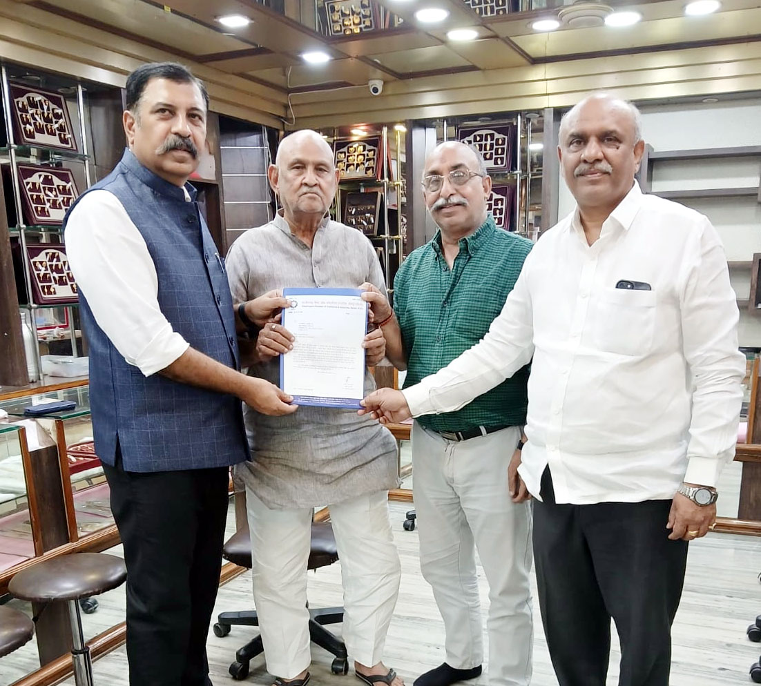 चेंबर मुख्य निर्वाचन अधिकारी श्री शिवराज भंसाली से मिला चेंबर प्रतिनिधिमंडल