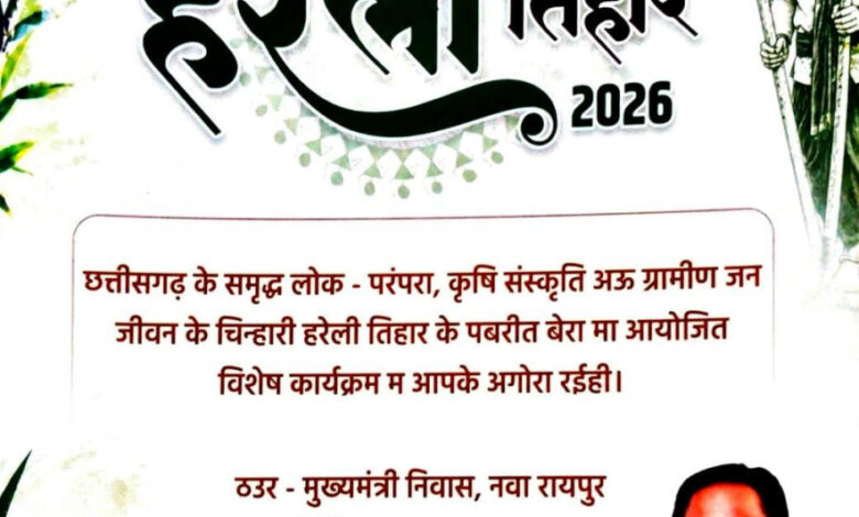 रायपुर : नया रायपुर स्थित मुख्यमंत्री निवास में सजेगा छत्तीसगढ़ की लोक संस्कृति का रंग रायपुर : नया रायपुर स्थित मुख्यमंत्री निवास में सजेगा छत्तीसगढ़ की लोक संस्कृति का रंग