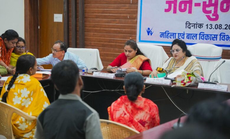 दुर्ग में महिला आयोग की जनसुनवाई : 27 प्रकरणों की सुनवाई, त्वरित कार्रवाई और विधिक सहायता पर जोर दुर्ग में महिला आयोग की जनसुनवाई : 27 प्रकरणों की सुनवाई, त्वरित कार्रवाई और विधिक सहायता पर जोर