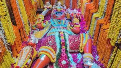 प्रयागराज में गंगा का बढ़ा जलस्तर, बड़े हनुमान मंदिर के गर्भगृह में पहुंचा पानी