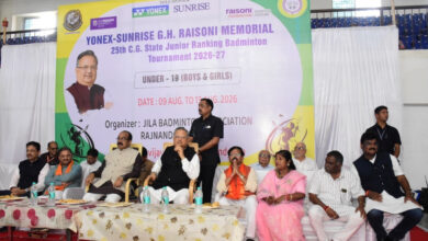 रायपुर : विधानसभा अध्यक्ष डॉ. रमन सिंह और उप मुख्यमंत्री श्री अरुण साव ने 25वीं छत्तीसगढ़ स्टेट जूनियर रैंकिंग बैडमिंटन टूर्नामेंट का किया शुभारंभ
