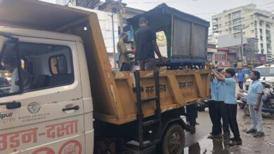 रायपुर, में अतिक्रमण पर चला संयुक्त अभियान, सड़क बाधित करने वालों पर कार्रवाई